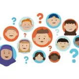 Beeldmerk van Taal in Zicht met verschillende getekende gezichten
